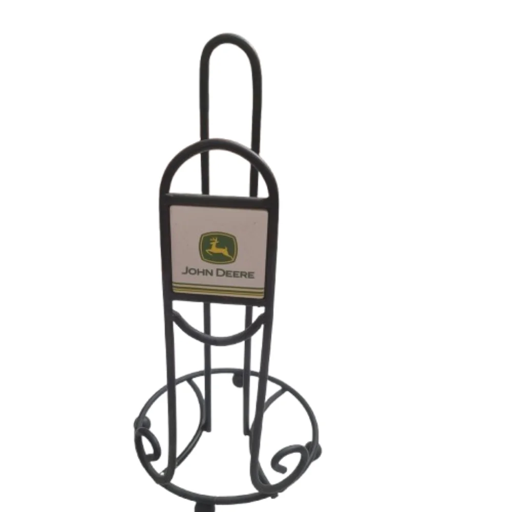 John Deere Paper Towel Holder Black Metal Vintage